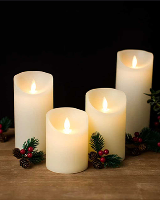 Flammeløse søylelys