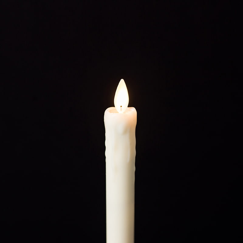 2 pakke dryppende voks flammeløse koniske lys