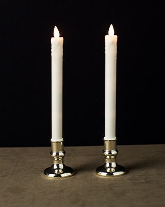 Flammeløse koniske stearinlys